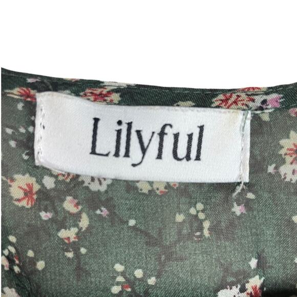 Lilyful Green Floral Mini Dress - Picture 8 of 13